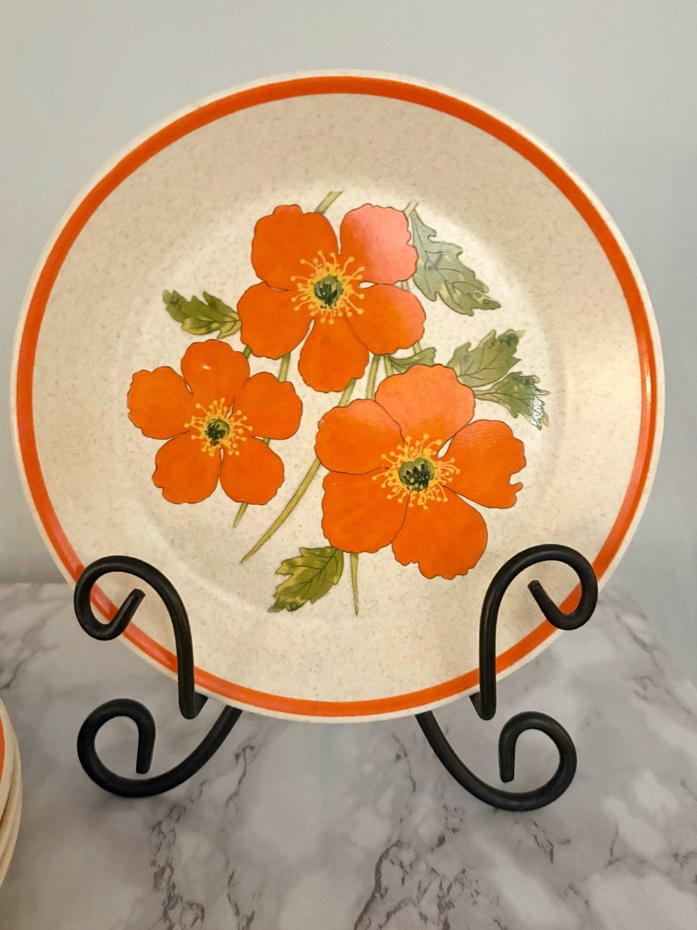 Vintage Lenox Fire Flower Salad Plates/set of 4
